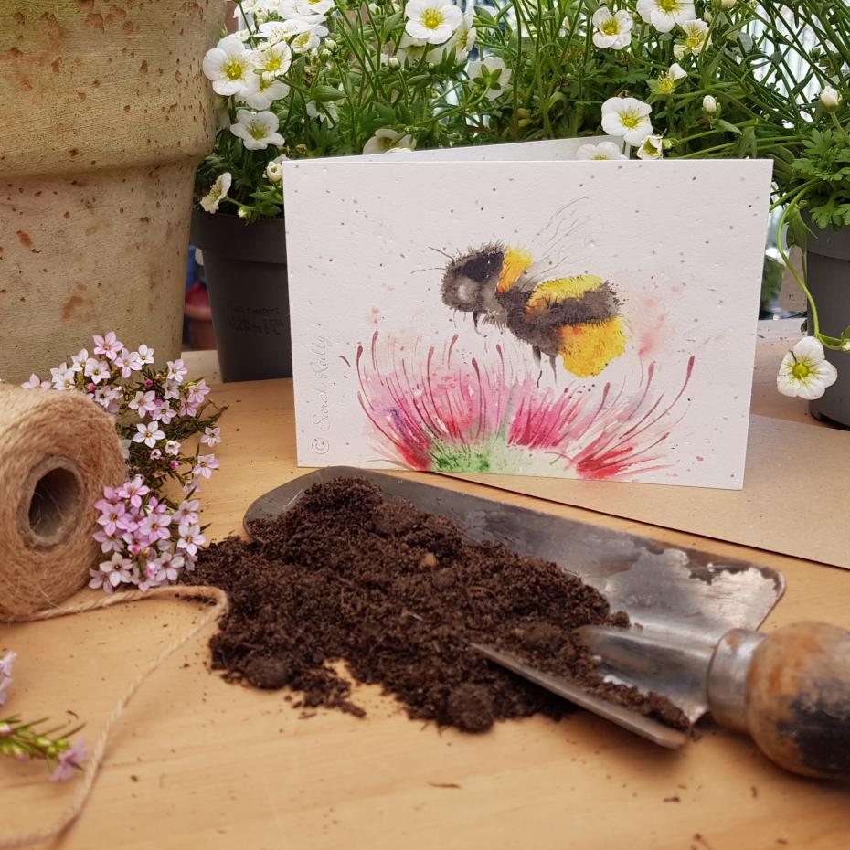Thistle & Bee Plantable Card